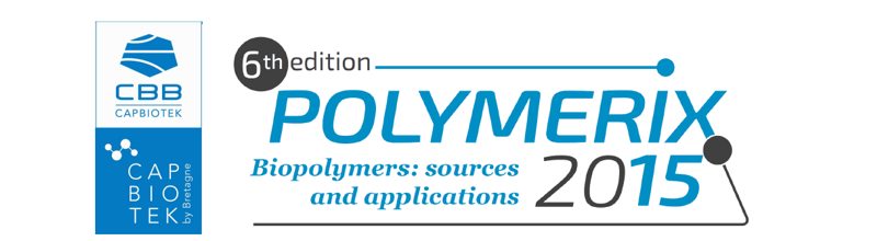 28 & 29 mai 2015 a Rennes Biopolymeres
Des polymeres biosourcs pour 
les innovations de demain ?
Ces dernieres annes, les projets de recherche 
et d'innovation visant a dvelopper la 
production des polymeres biosourcs 
(protines, polysaccharides, polyesters...) 
et leurs applications (cosmtique, 
agroalimentaire, sant, emballage.) se sont 
multiplis. Depuis 20 ans, POLYMERIX permet 
aux acteurs de cette filiere de se runir a
Rennes pendant deux jours pour faire le point 
et changer sur les dernieres avances sur les 
biopolymeres, leurs sources (marine, vgtale, 
microbienne.) et leurs applications.


